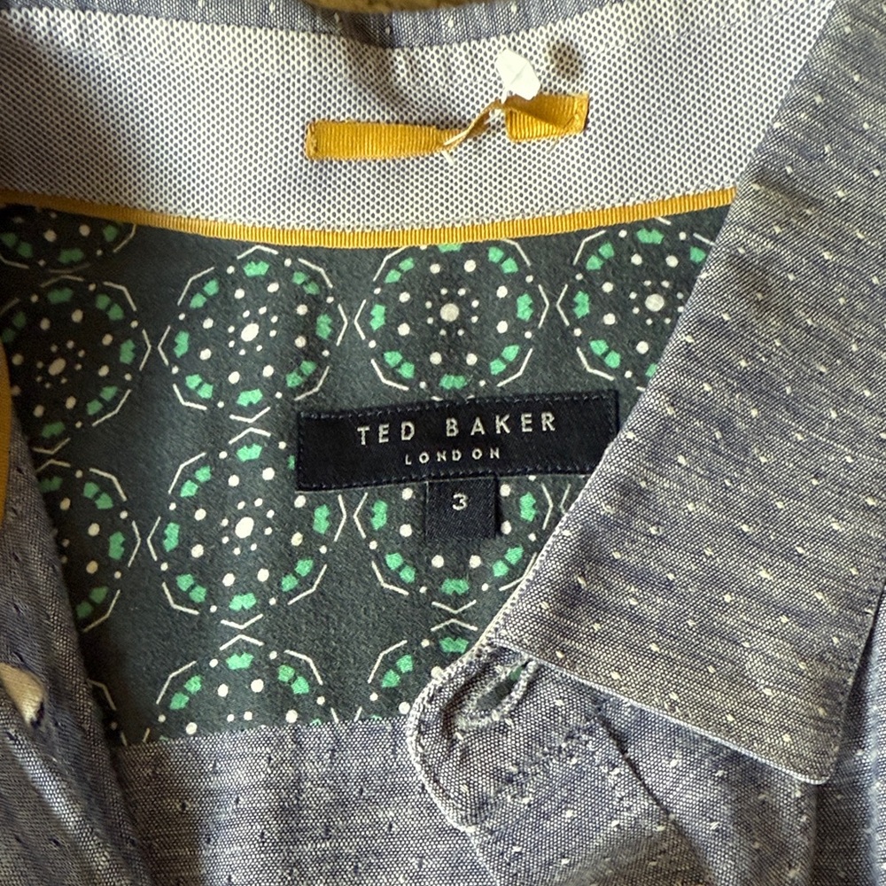 Ted Baker Gray/blue Casual Button-Down Shirt - Picture 2 of 7